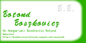 botond boszkovicz business card